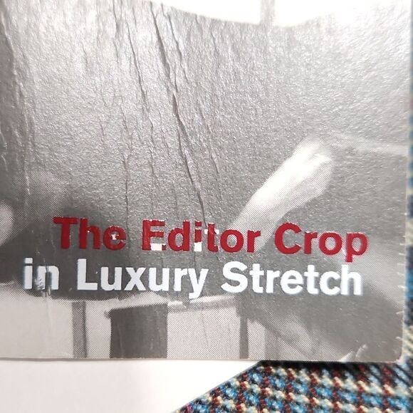 NWT Express Editor Low Rise Plaid Cropped Pant Capris - Picture 4 of 7